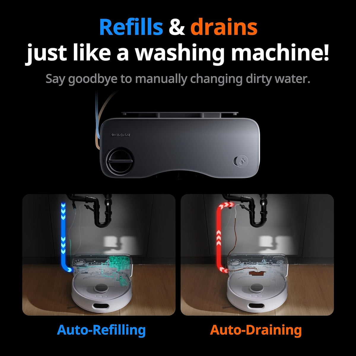 ジ*ー様 SwitchBot Floor Cleaning Robot S10 SwitchBot S10 Robot Vacuum & Mop | Auto Refill & Drain