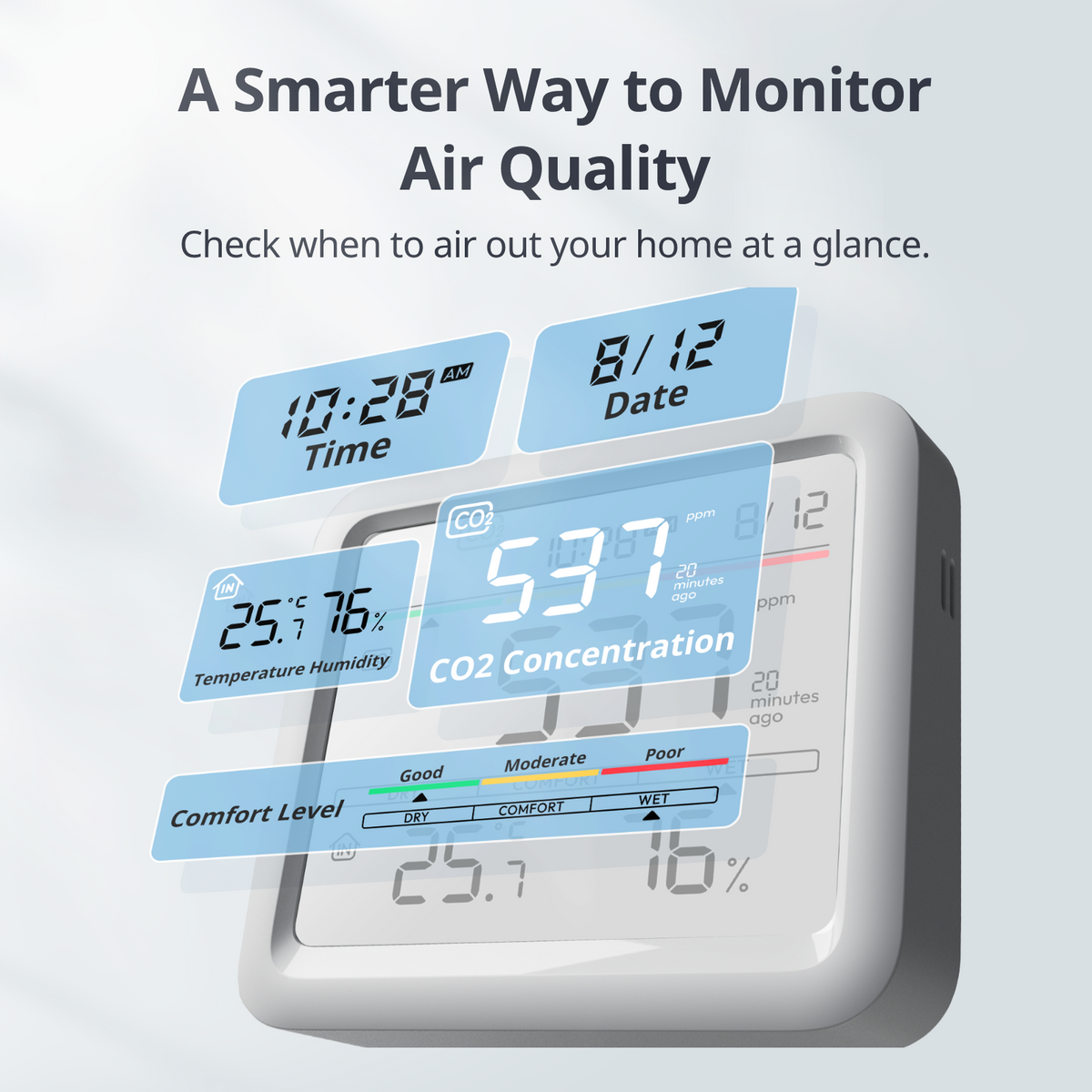 SwitchBot Meter Pro CO2 Monitor | 5-in-1 Air Quality Sensor