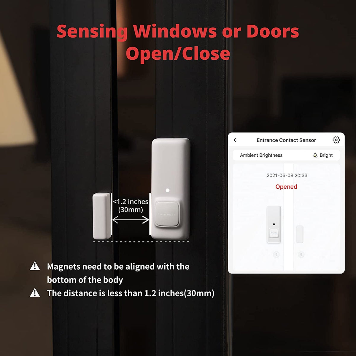SwitchBot Contact Sensor | Smart Door & Window Security Monitor