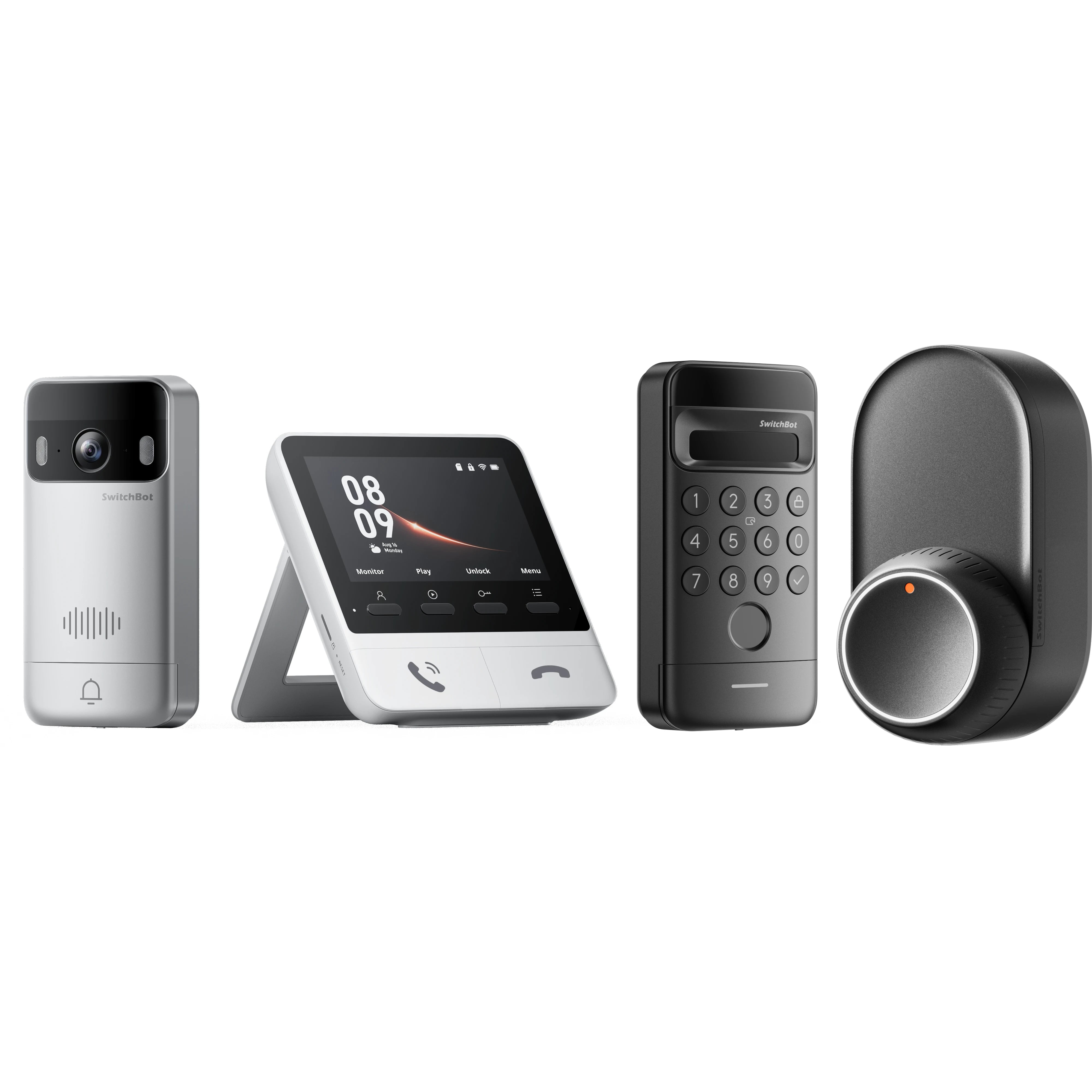 SwitchBot Lock Ultra Vision Combo Lock Ultra + Video Doorbell + Keypad Vision Black - SwitchBot US