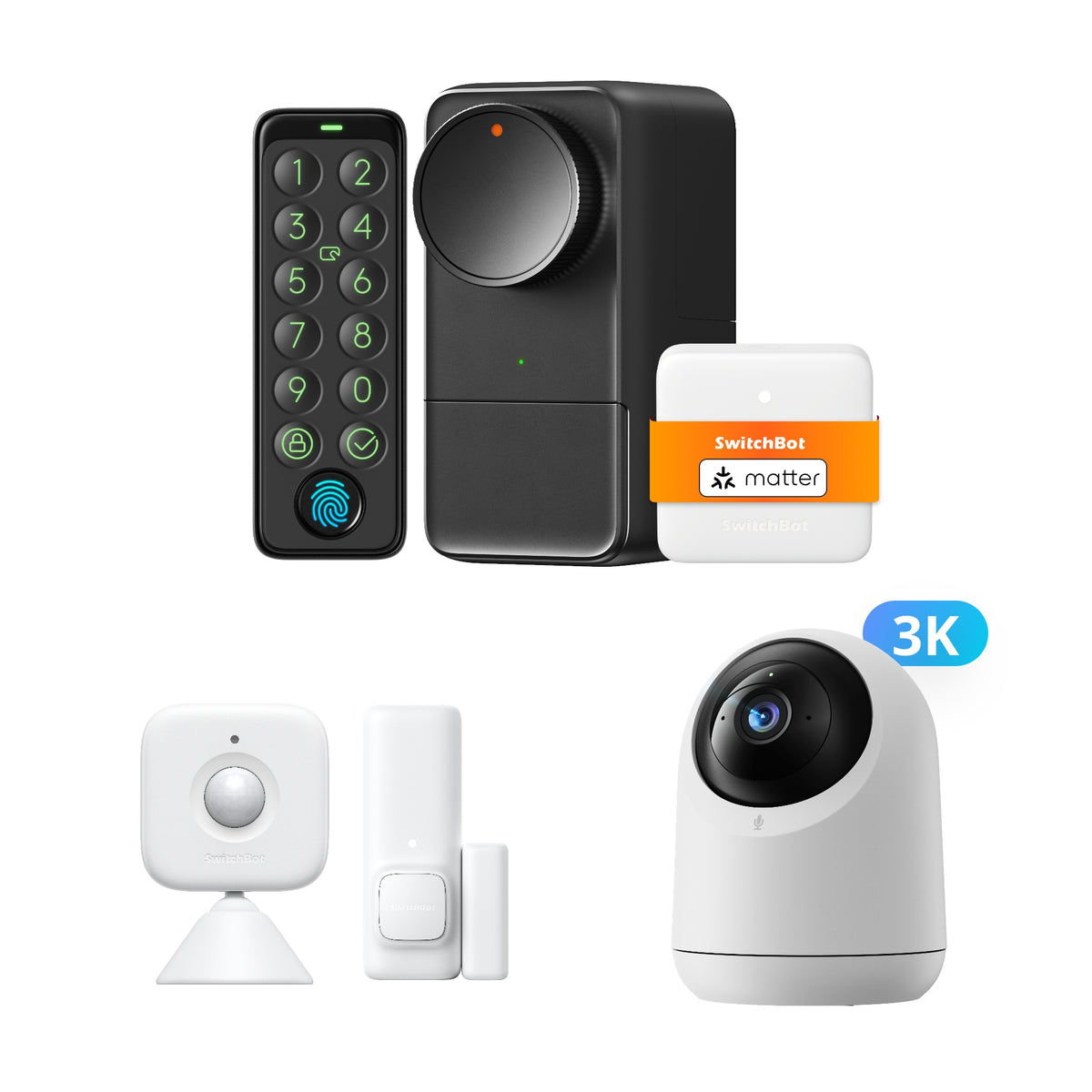 SwitchBot Keyless Entry Combo: Lock Ultra, Video Doorbell & Sensors ...
