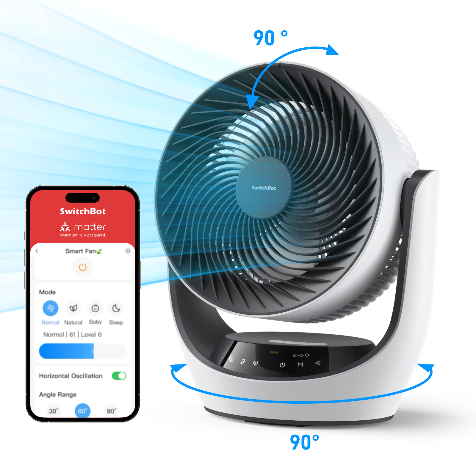 扇風機・サーキュレーター SwitchBot Battery Circulator Fan SwitchBot Smart Circulator Fan | Automated Air Control with