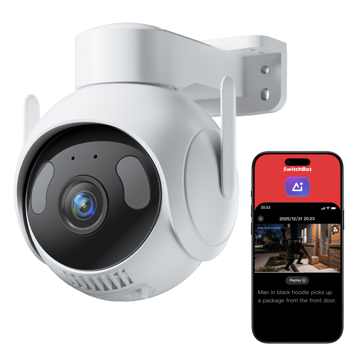 SwitchBot Outdoor Pan/Tilt Cam 3K | SwitchBot US