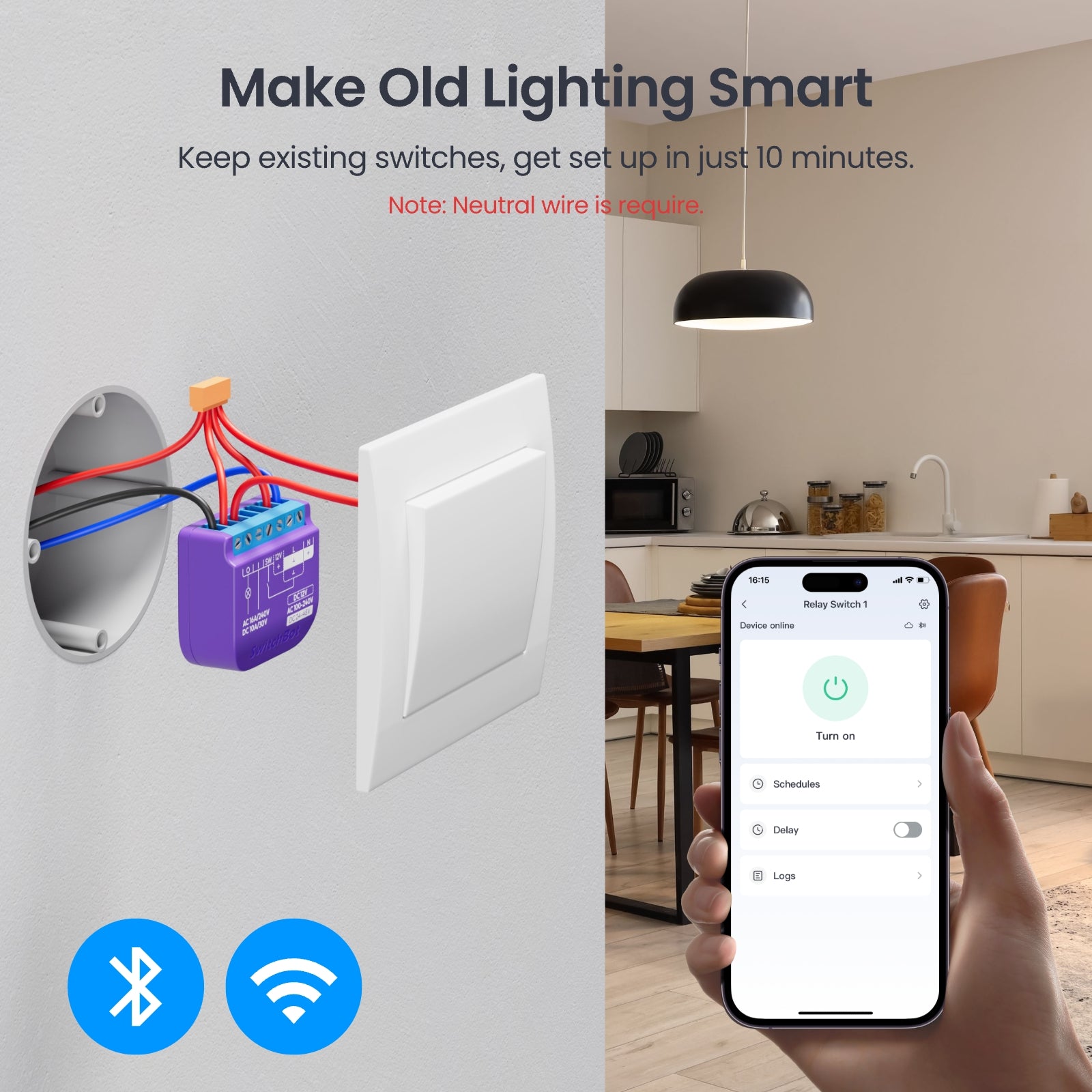 Relay Button 1box Reliable Remote Control for Home Automation | SwitchBot Relay Switch 1 ...