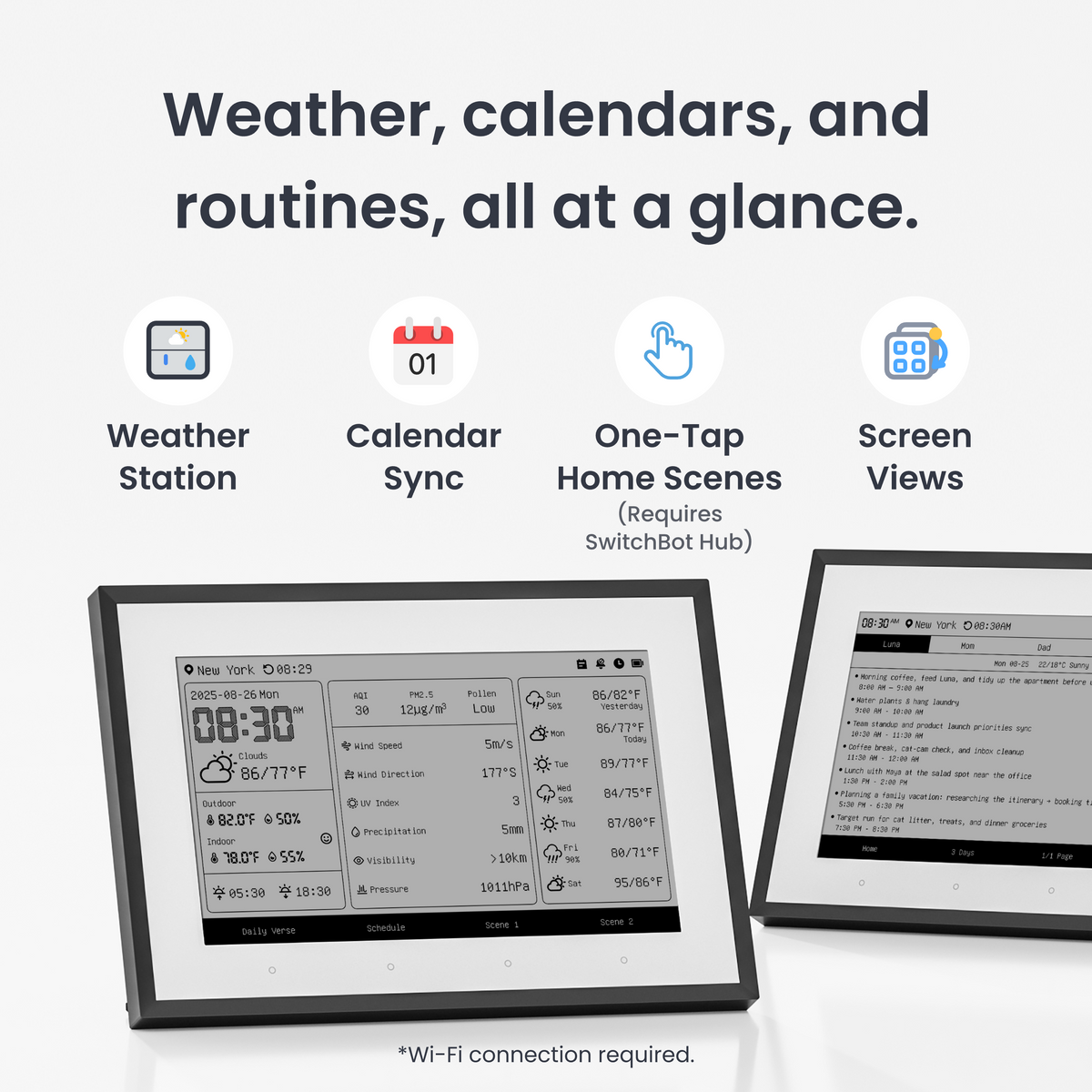 SwitchBot E-Ink Home Dashboard | All-in-One Weather Station | SwitchBot US