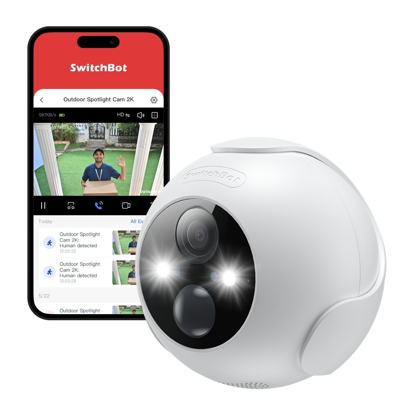Outdoor Spotlight Cam 2K Combo - SwitchBot US