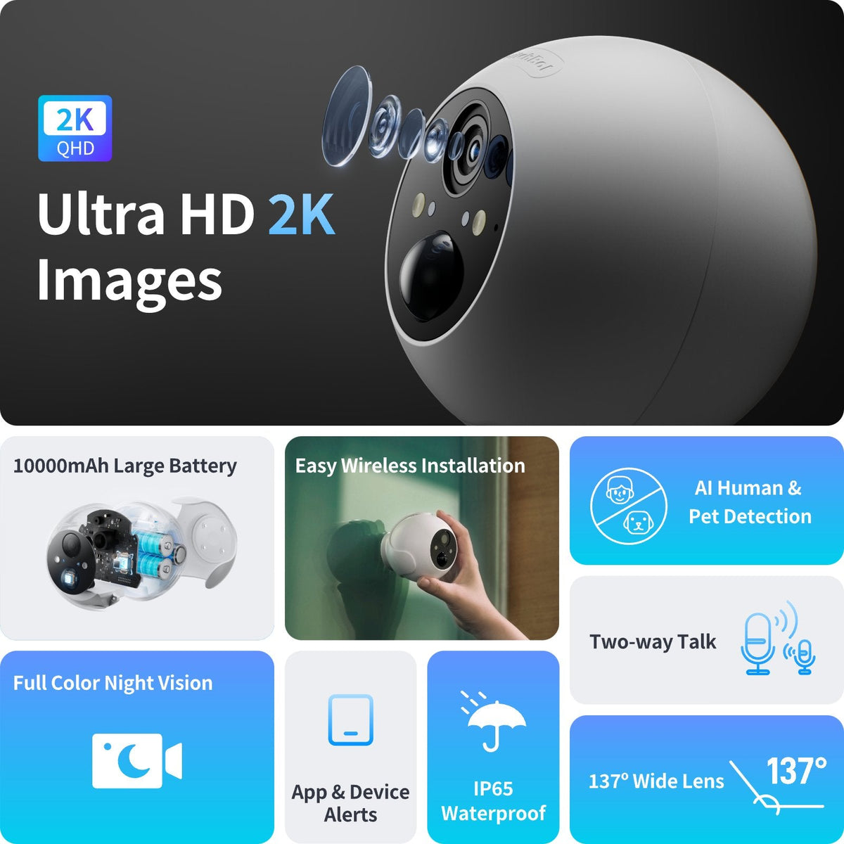 SwitchBot Outdoor Spotlight Cam 2K | 2K Security Camera with Night ...