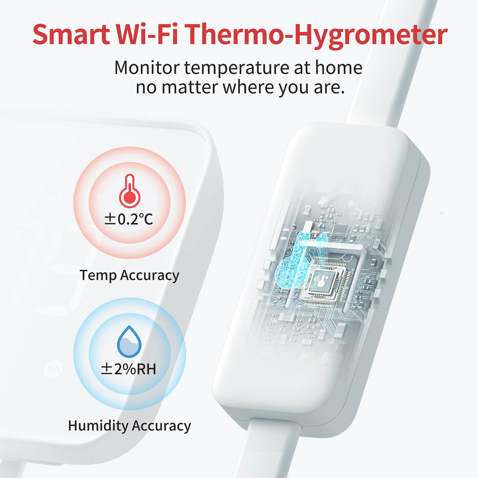 X-Sense Wi-Fi Hygrometer Indoor Humidity, Smart Hygrometer Thermometer with  Remote Monitoring & App Control, Wi-Fi Temperature Sensor for Room