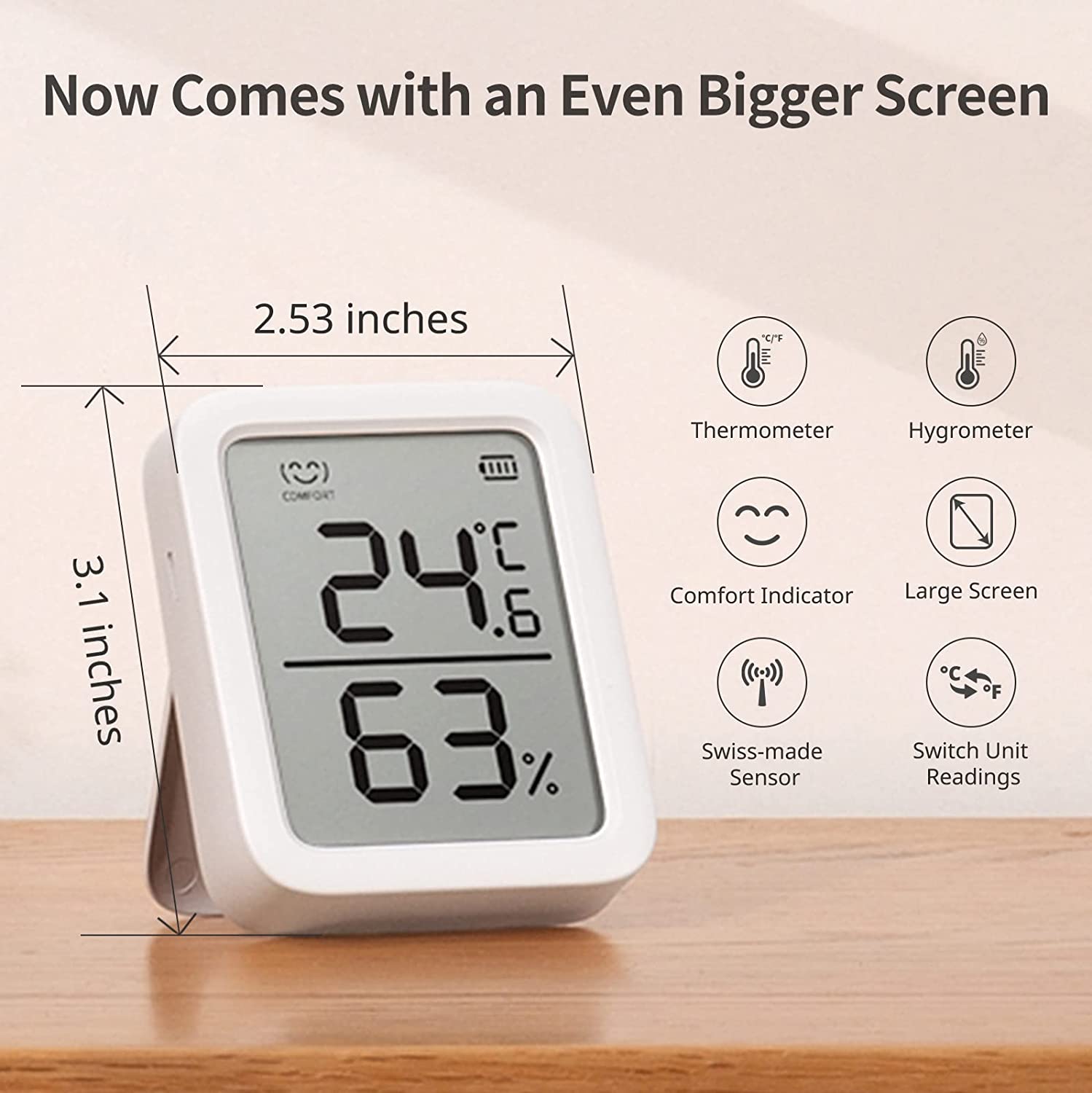 Kaufe Digitales Thermometer, 2 LCD-Bildschirm, digitales