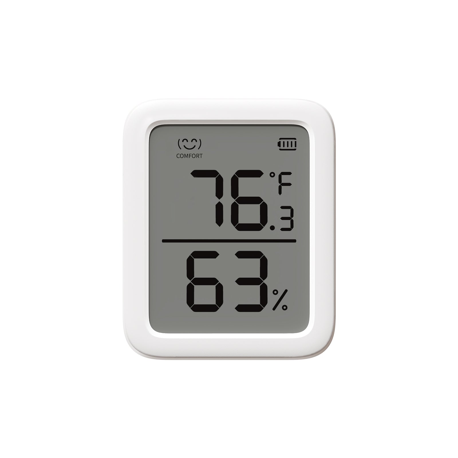SwitchBot Thermometer Hygrometer, Smart Bluetooth Temperature Humidity  Sensor, 2.1 LCD Display, White, 4pcs